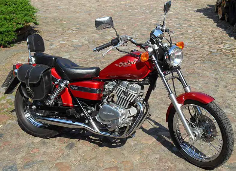 Red Honda Rebel 250 Motorcycle