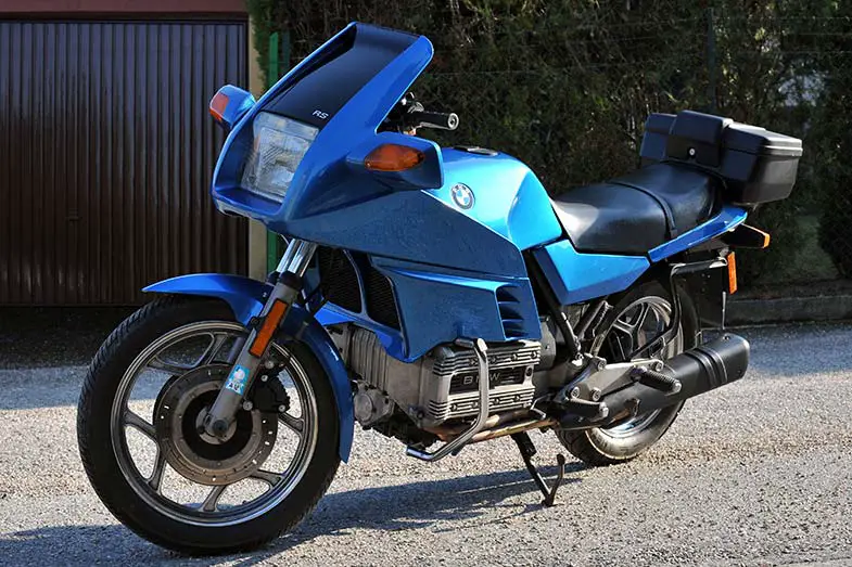 Blue BMW K100RS Motorcycle