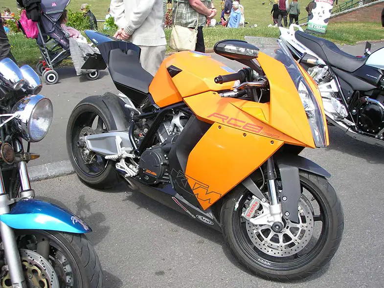 Orange KTM RC8 1190 Sport Bike