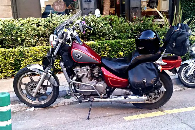 Red Kawasaki EN500 Motorcycle