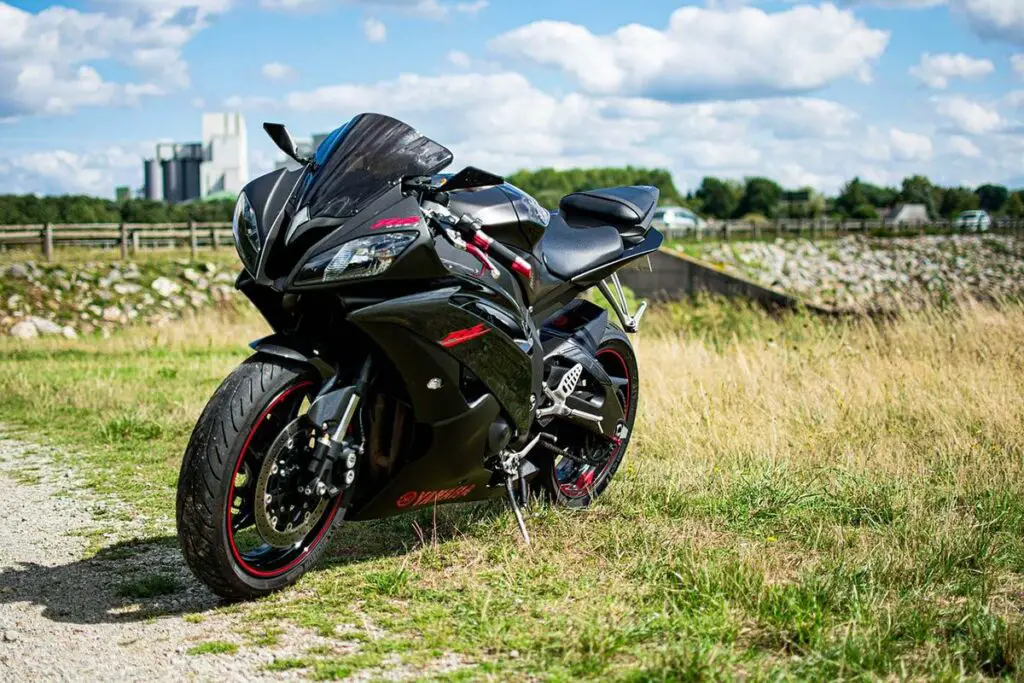 Black Yamaha YZF-R6 Motorcycle