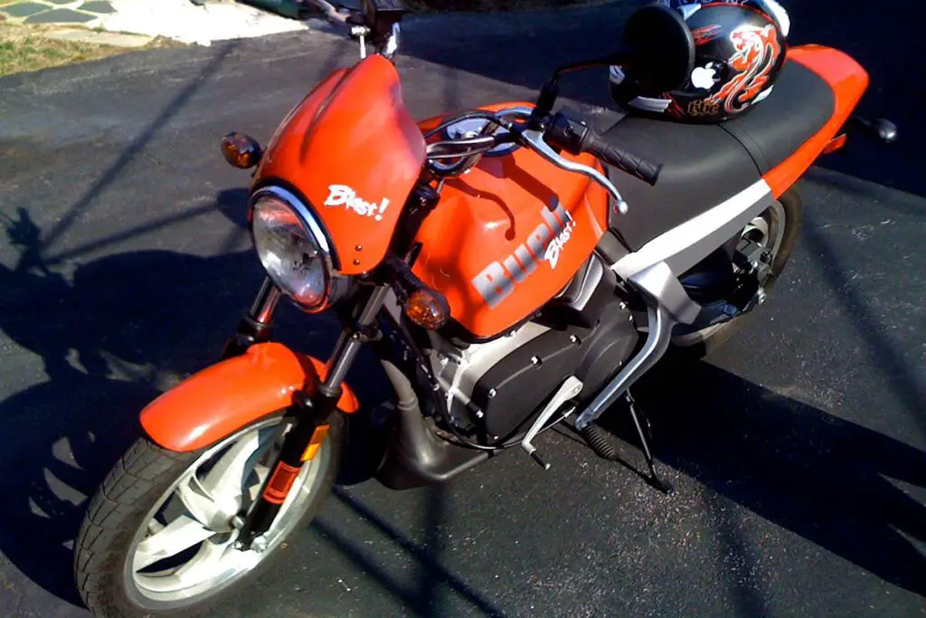 Red Buell Blast Motorcycle