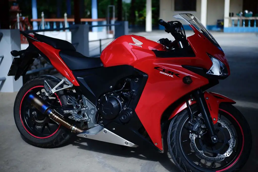 Red Honda CBR500R Sport Bike