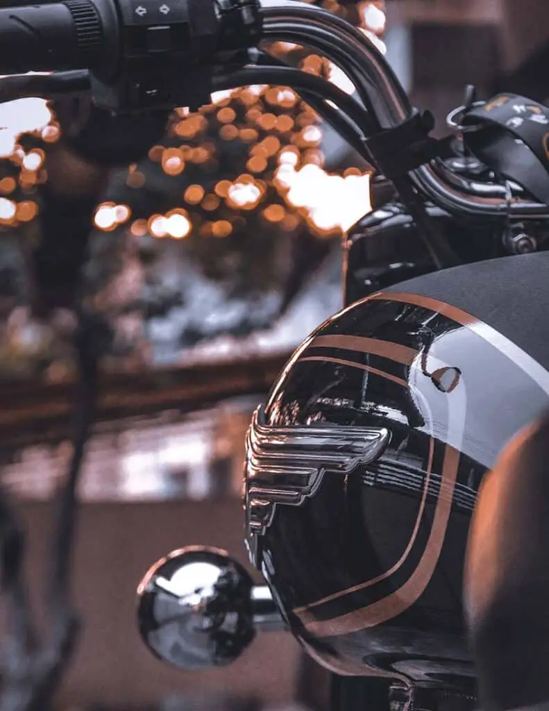 Black Motorcycle Side View