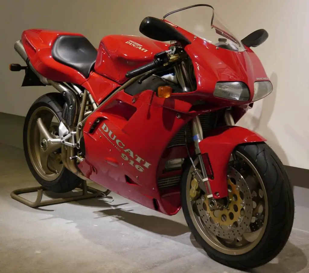 Red 1994 Ducati 916 Motorbike