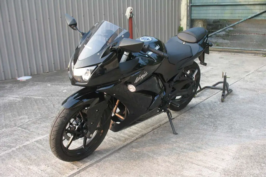 Black 2009 Kawasaki Ninja 250R Motorcycle