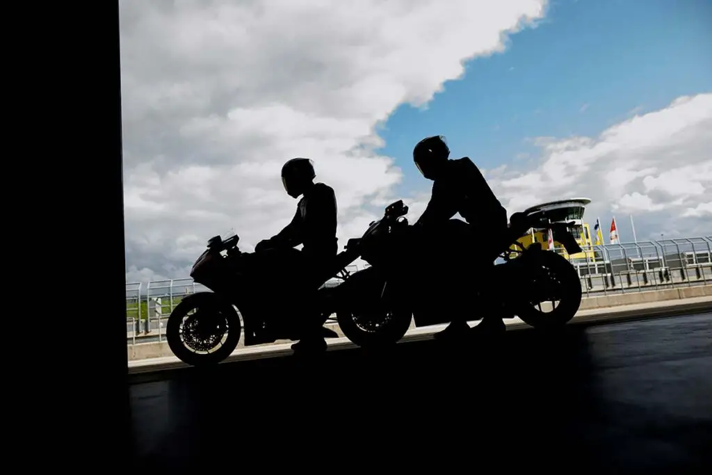 Two Motorcycles Silhouette