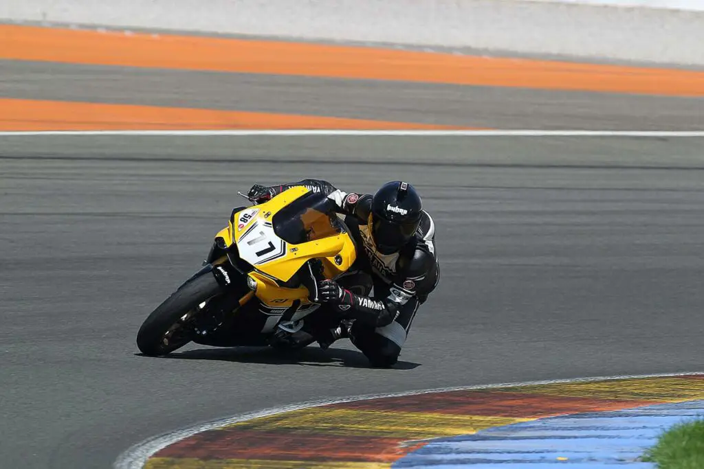 Yellow Yamaha R1 Racing Motorcycle