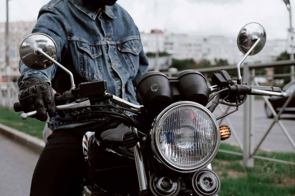 Motorcycle Headlight Close-Up