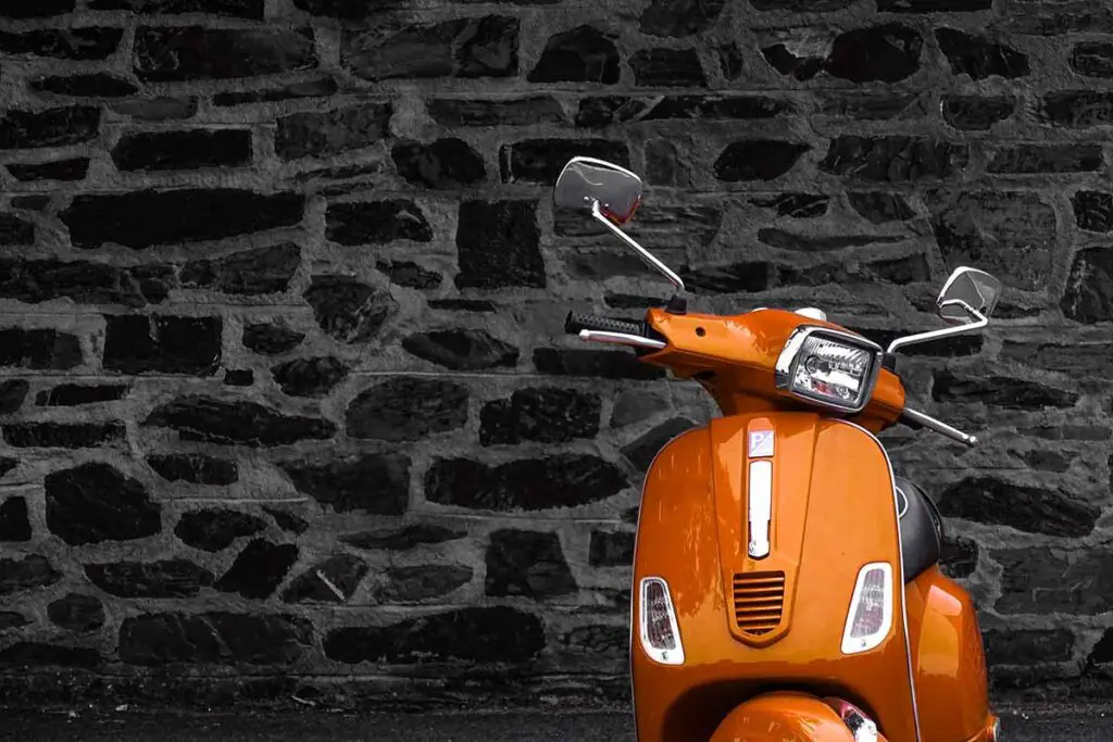 Orange Vespa Scooter