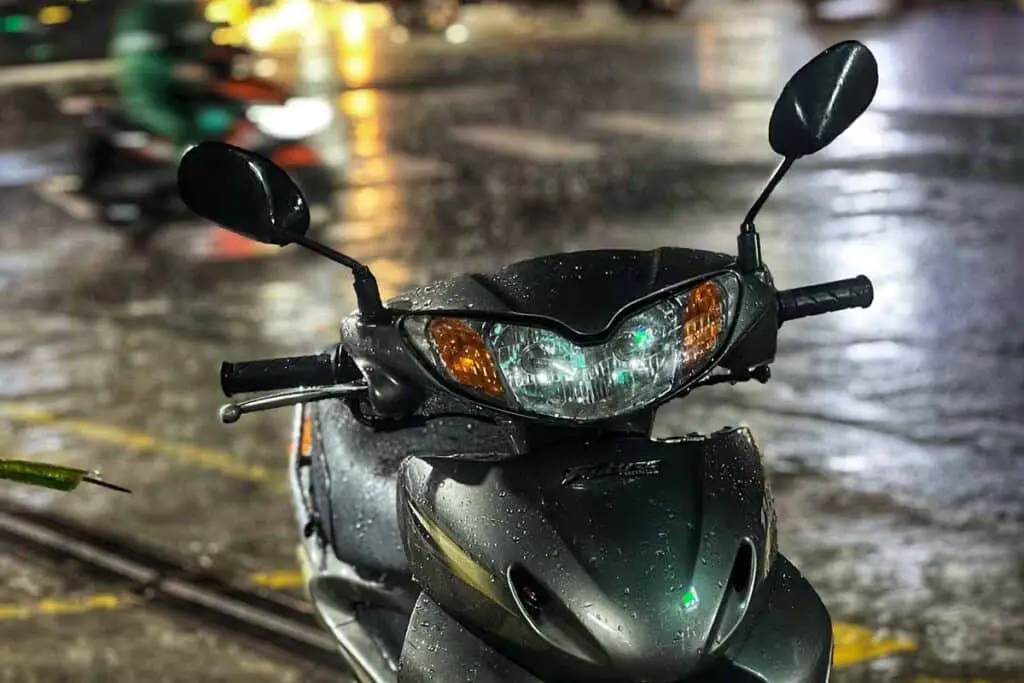 Scooter in the Rain