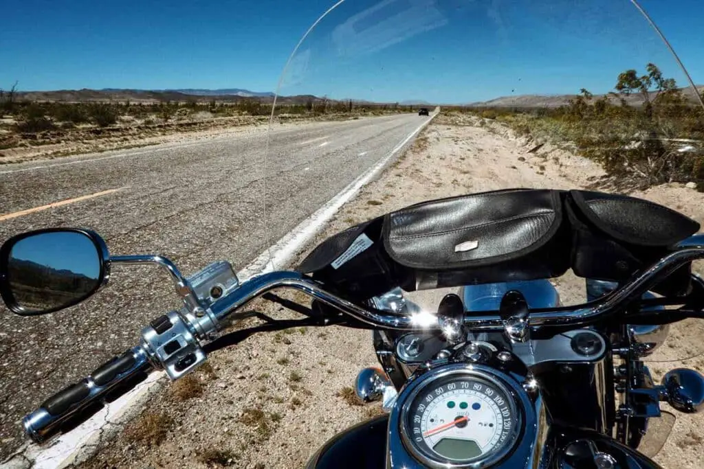 Motorcycle Beside Road