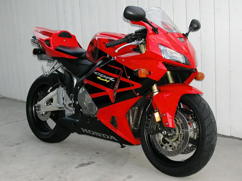 Red and Black 2006 Honda CBR600RR Motorcycle