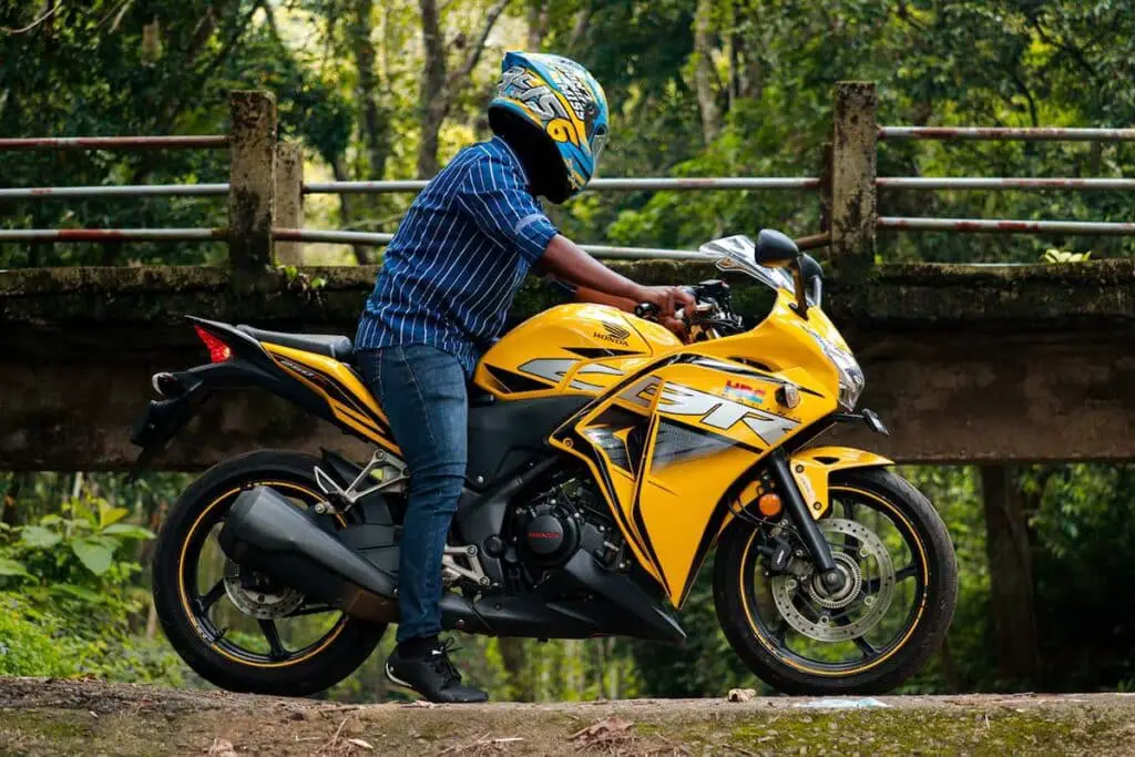 Yellow Honda CBR 250R Motorcycle