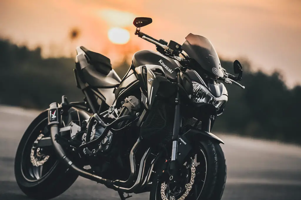 Black Kawasaki Motorcycle