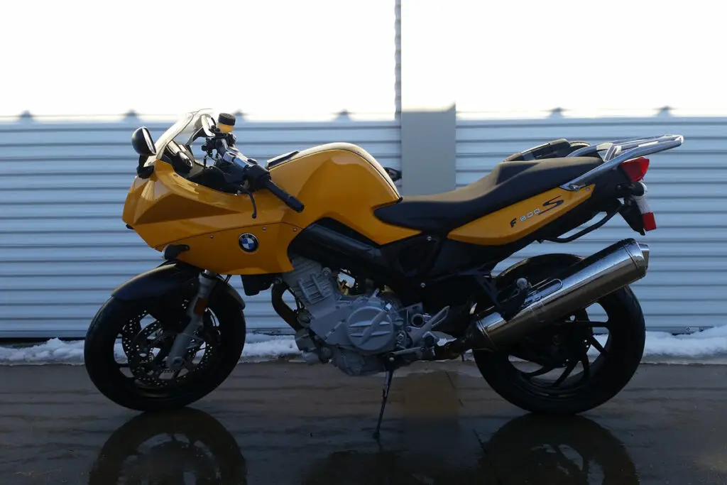 Yellow BMW F800S Motorcycle