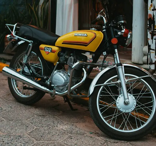 Yellow Honda CG125 Motorcycle