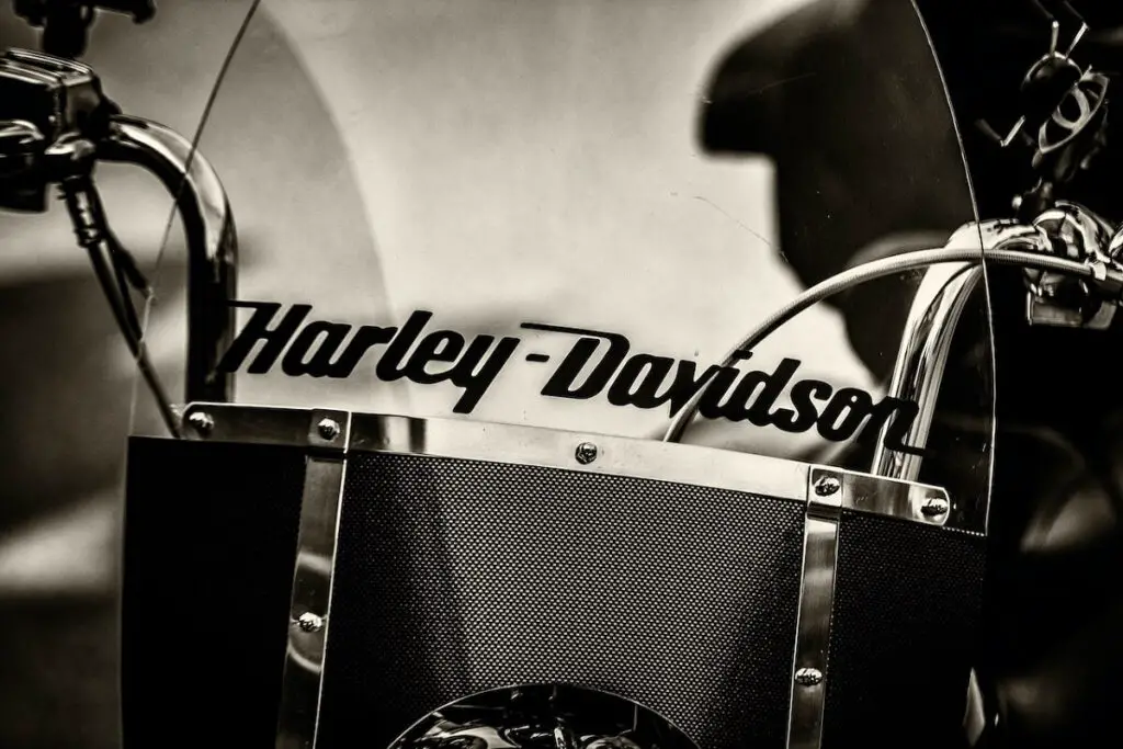 Grayscale Harley Davidson Motorcycle