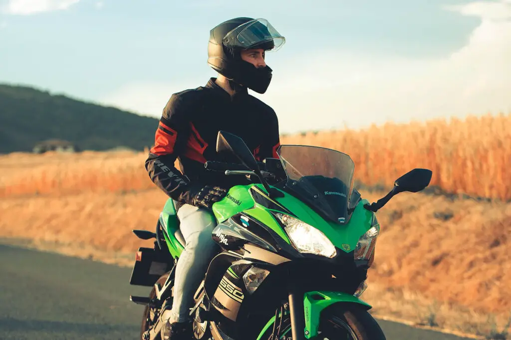 Green and Black Kawasaki Ninja 650 Motorcycle