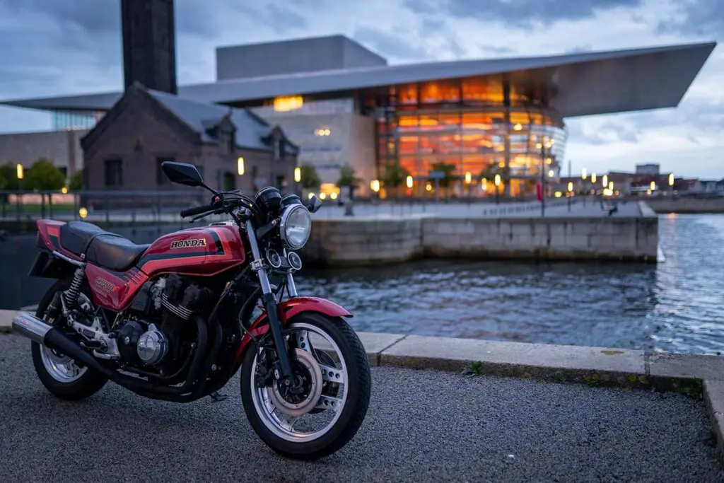 Red Honda CB900F Motorcycle