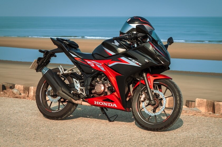 Red and Black Honda CBR150R Motorcycle